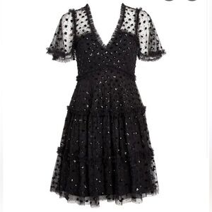 Needle & Thread Embellished Thea Mini
Dress In black size 8